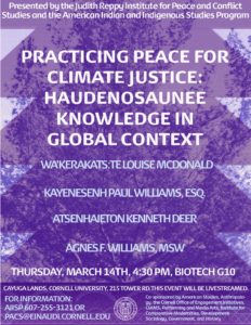 EASLCE – Practicing Peace for Climate Justice: Haudenosaunee Knowledge in a Global Context PeaceandJustice Practicing Peace for Climate Justice: Haudenosaunee Knowledge in a Global Context