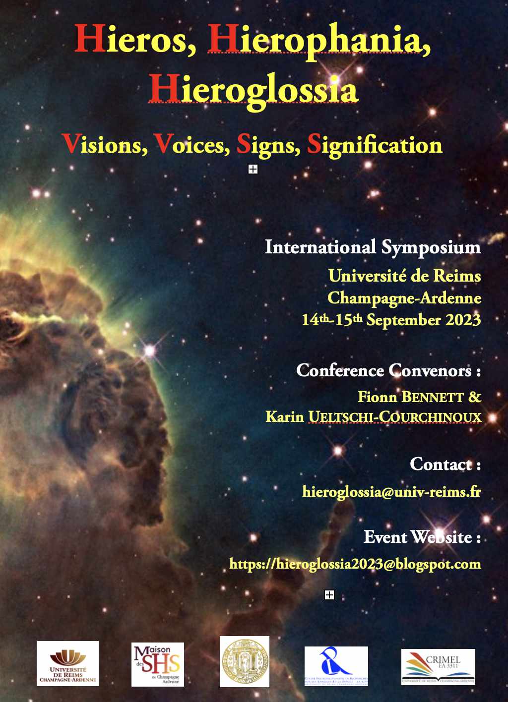 Symposium – Hieros, Hierophania, Hieroglossia